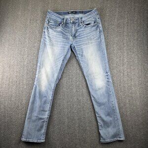 BKE Mason Jeans Mens 32x32 Light Wash Blue Straight Leg Stretch Denim Casual